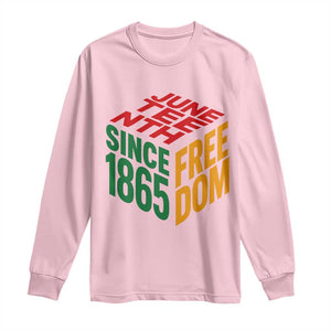 Juneteenth 1865 Freedom Long Sleeve Shirt African American Pride TS12 Light Pink Print Your Wear