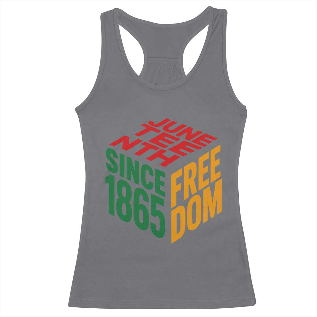 Juneteenth 1865 Freedom Racerback Tank Top African American Pride TS12 Charcoal Print Your Wear