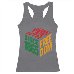 Juneteenth 1865 Freedom Racerback Tank Top African American Pride TS12 Charcoal Print Your Wear