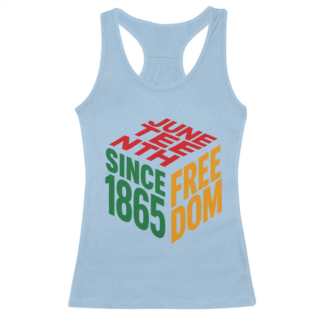 Juneteenth 1865 Freedom Racerback Tank Top African American Pride TS12 Light Blue Print Your Wear