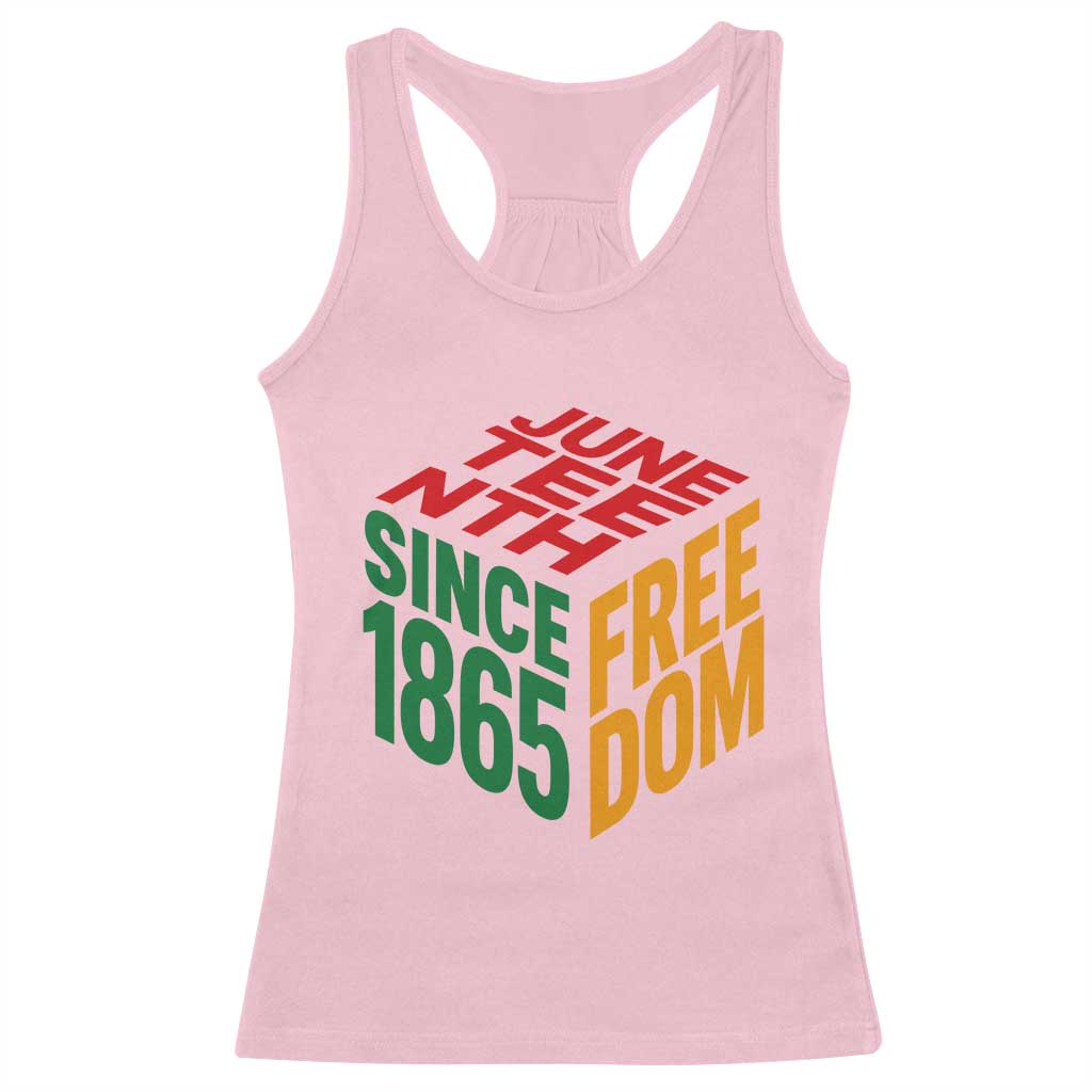 Juneteenth 1865 Freedom Racerback Tank Top African American Pride TS12 Light Pink Print Your Wear