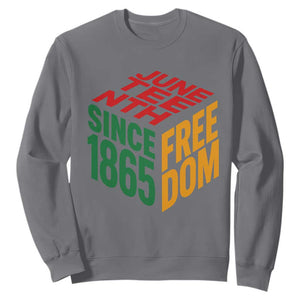 Juneteenth 1865 Freedom Sweatshirt African American Pride TS12 Charcoal Print Your Wear