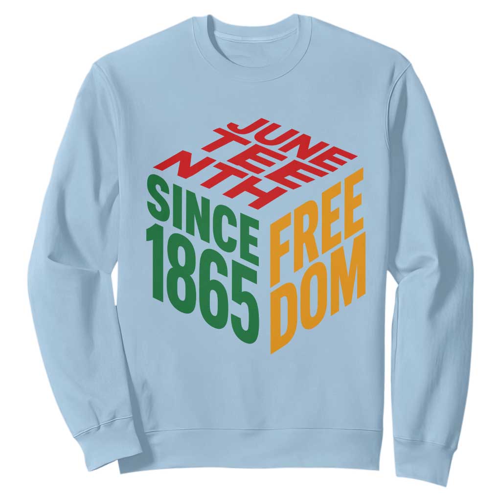 Juneteenth 1865 Freedom Sweatshirt African American Pride TS12 Light Blue Print Your Wear