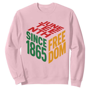 Juneteenth 1865 Freedom Sweatshirt African American Pride TS12 Light Pink Print Your Wear