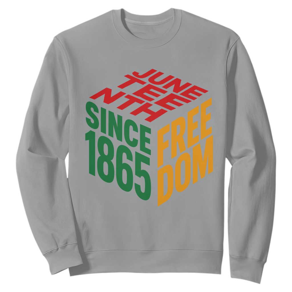 Juneteenth 1865 Freedom Sweatshirt African American Pride TS12 Sport Gray Print Your Wear