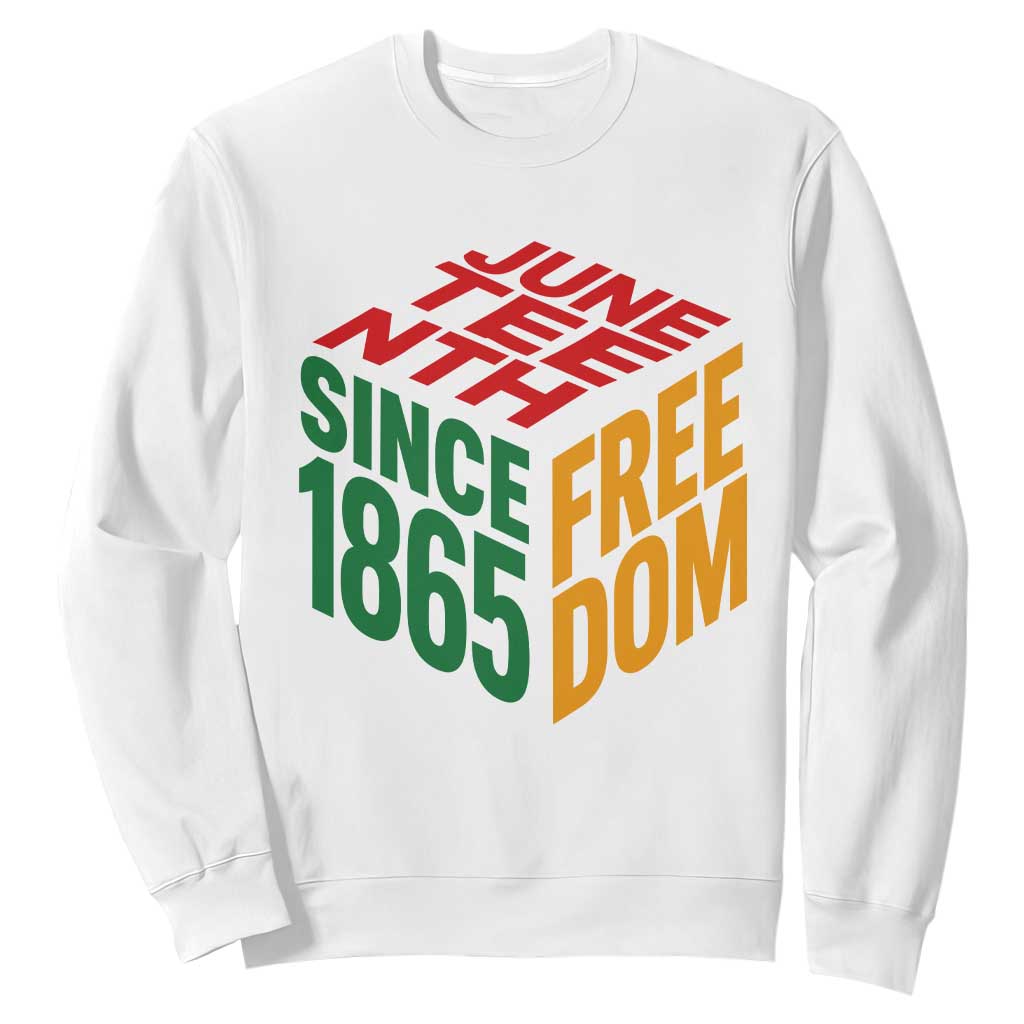 Juneteenth 1865 Freedom Sweatshirt African American Pride TS12 White Print Your Wear