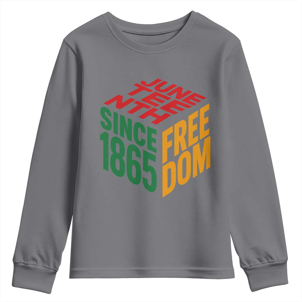 Juneteenth 1865 Freedom Youth Sweatshirt African American Pride TS12 Charcoal Print Your Wear