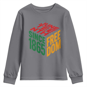 Juneteenth 1865 Freedom Youth Sweatshirt African American Pride TS12 Charcoal Print Your Wear