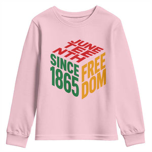 Juneteenth 1865 Freedom Youth Sweatshirt African American Pride TS12 Light Pink Print Your Wear
