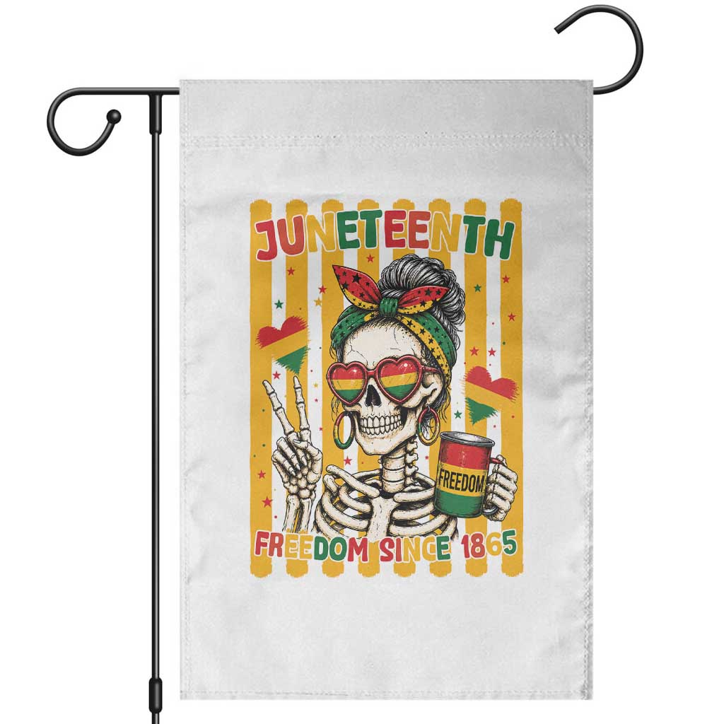 Skeleton Juneteenth Freedom Garden Flag African American Pride Gift TS12 White Print Your Wear