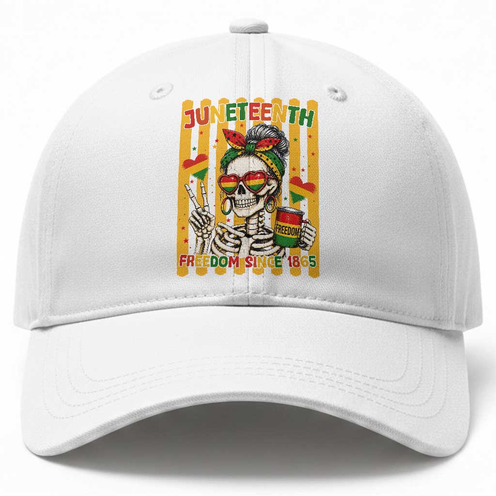 Skeleton Juneteenth Freedom Baseball Cap African American Pride Gift TS12 Print Your Wear