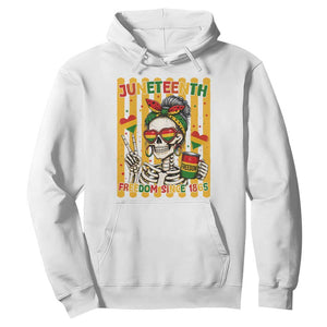 Skeleton Juneteenth Freedom Hoodie African American Pride Gift TS12 White Print Your Wear