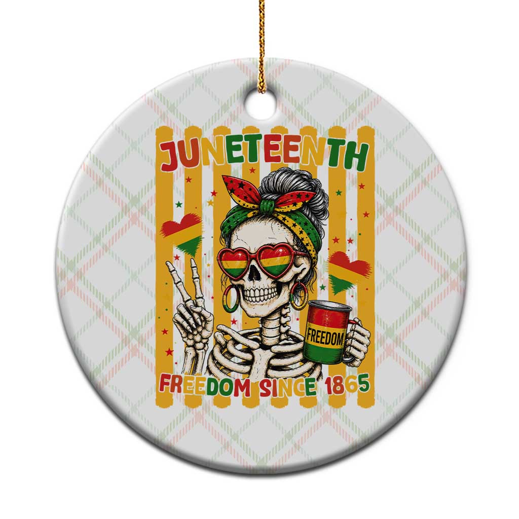 Skeleton Juneteenth Freedom Ceramic Ornament African American Pride Gift TS12 1pc Christmas Plaid Print Your Wear