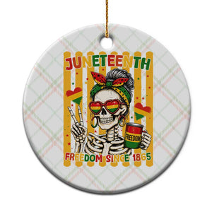 Skeleton Juneteenth Freedom Ceramic Ornament African American Pride Gift TS12 1pc Christmas Plaid Print Your Wear