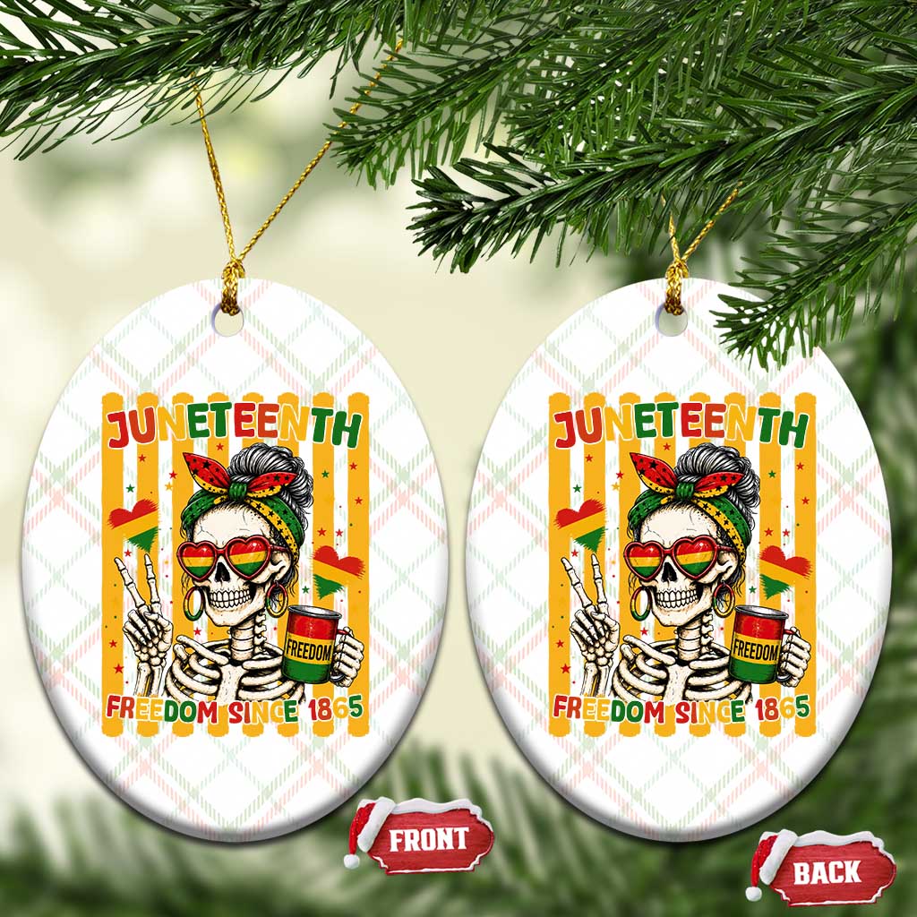 Skeleton Juneteenth Freedom Ceramic Ornament African American Pride Gift TS12 Print Your Wear