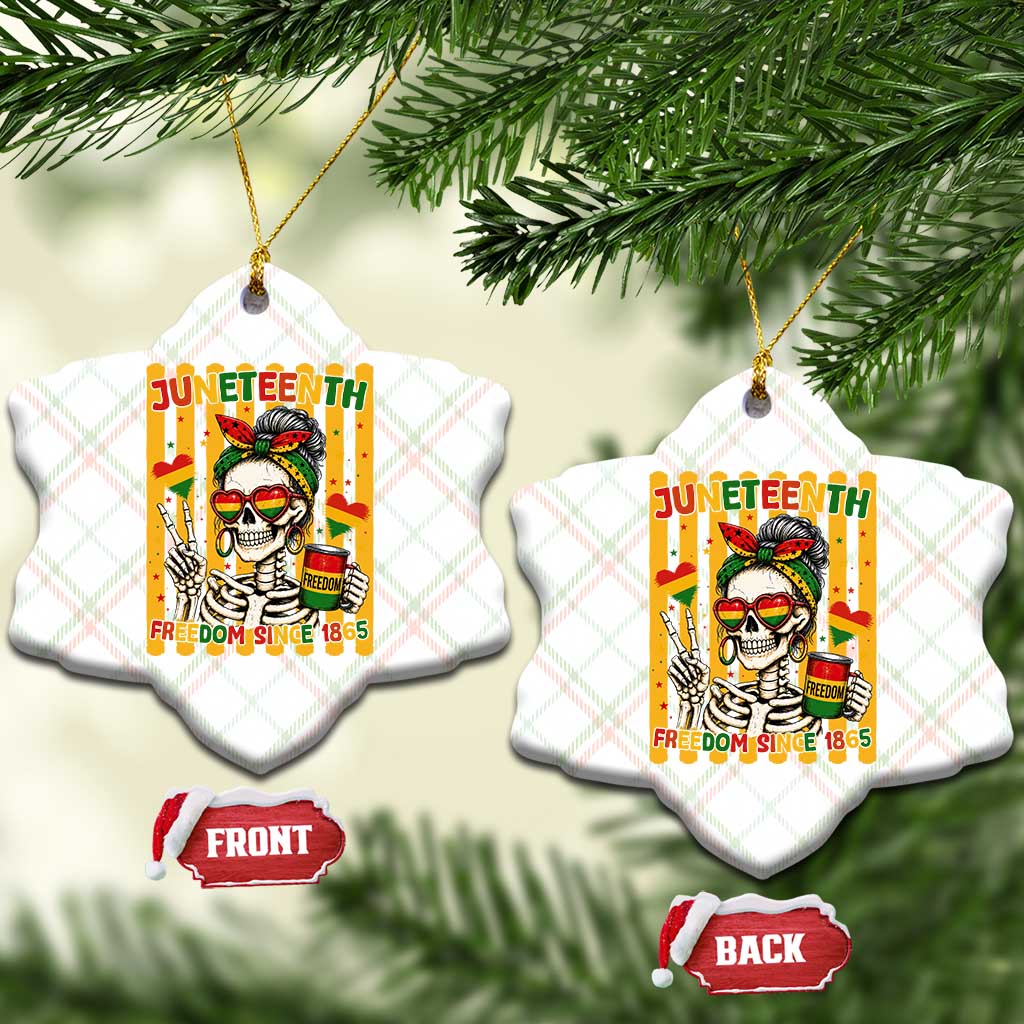 Skeleton Juneteenth Freedom Ceramic Ornament African American Pride Gift TS12 Print Your Wear