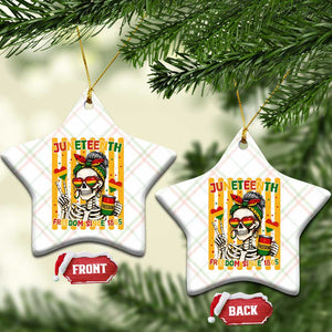 Skeleton Juneteenth Freedom Ceramic Ornament African American Pride Gift TS12 Print Your Wear