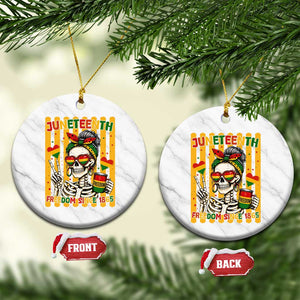 Skeleton Juneteenth Freedom Ceramic Ornament African American Pride Gift TS12 1pc White Marble Print Your Wear