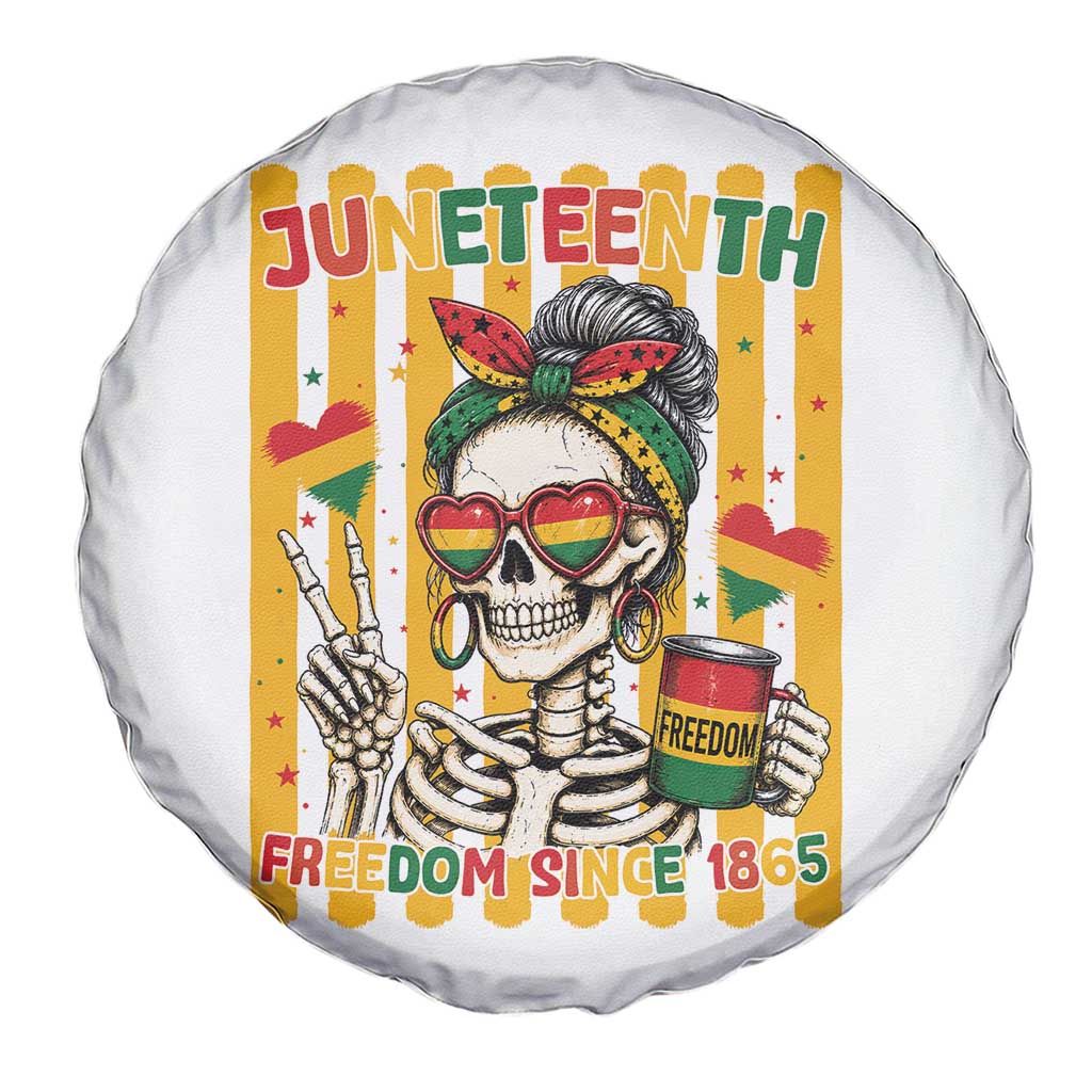 Skeleton Juneteenth Freedom Spare Tire Cover African American Pride Gift TS12 Print Your Wear