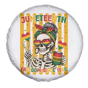 Skeleton Juneteenth Freedom Spare Tire Cover African American Pride Gift TS12 Print Your Wear