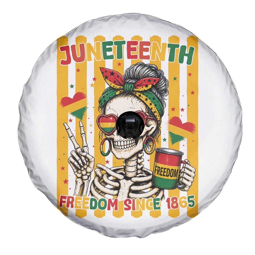 Skeleton Juneteenth Freedom Spare Tire Cover African American Pride Gift TS12 Print Your Wear