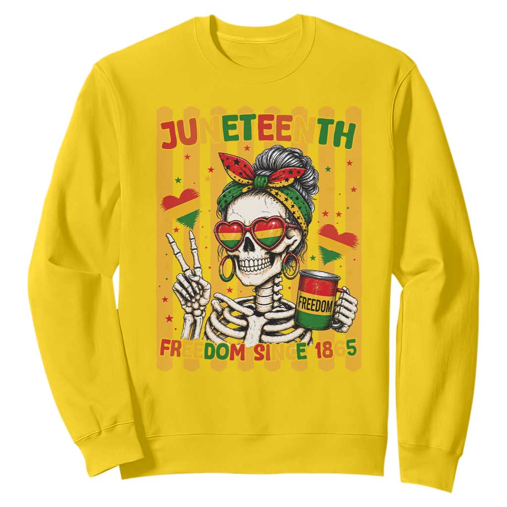 Skeleton Juneteenth Freedom Sweatshirt African American Pride Gift TS12 Daisy Print Your Wear