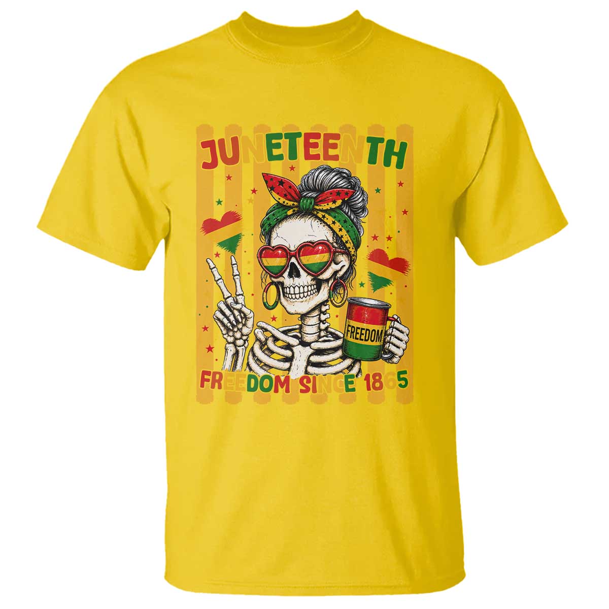 Skeleton Juneteenth Freedom T Shirt African American Pride Gift TS12 Daisy Print Your Wear