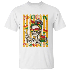 Skeleton Juneteenth Freedom T Shirt African American Pride Gift TS12 White Print Your Wear