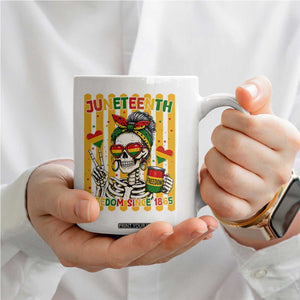 Skeleton Juneteenth Freedom Coffee Mug African American Pride Gift TS12 Print Your Wear