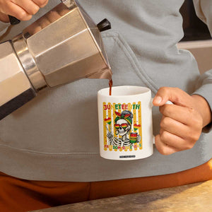 Skeleton Juneteenth Freedom Coffee Mug African American Pride Gift TS12 Print Your Wear
