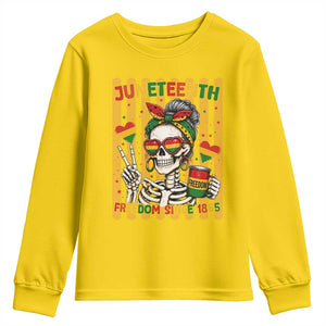 Skeleton Juneteenth Freedom Youth Sweatshirt African American Pride Gift TS12 Daisy Print Your Wear