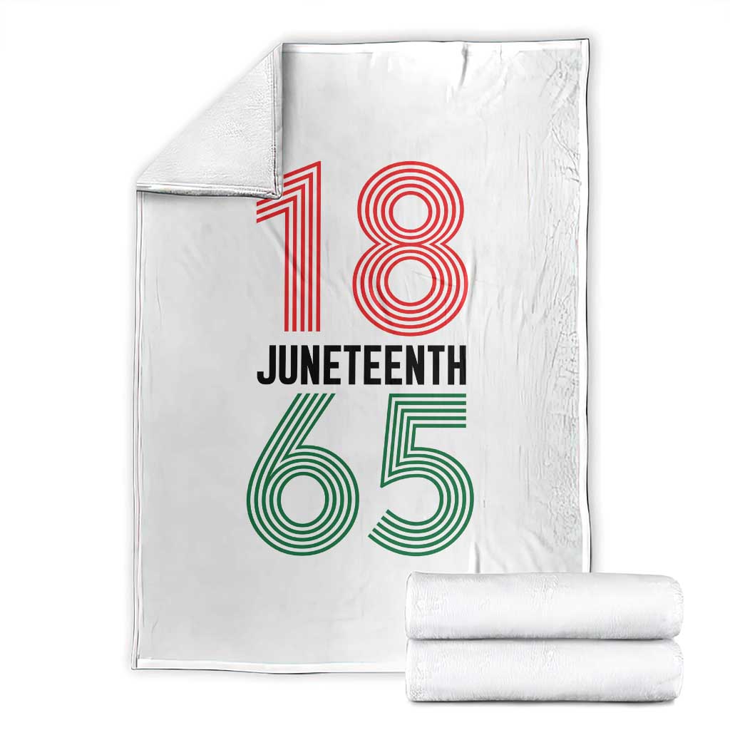 Vintage Juneteenth 1865 Throw Blanket Retro Striped Number Graphic TS12 White Print Your Wear