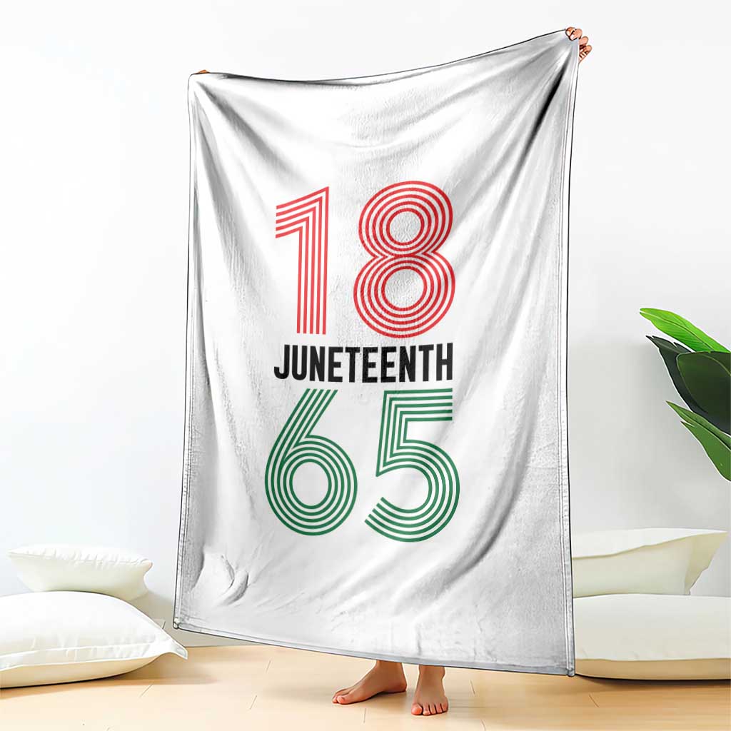Vintage Juneteenth 1865 Throw Blanket Retro Striped Number Graphic TS12 Print Your Wear