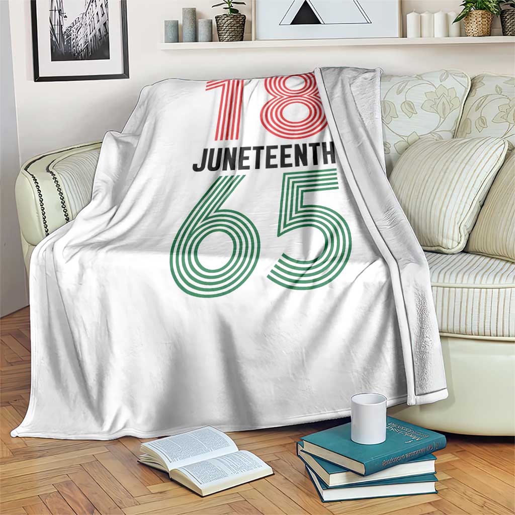 Vintage Juneteenth 1865 Throw Blanket Retro Striped Number Graphic TS12 Print Your Wear
