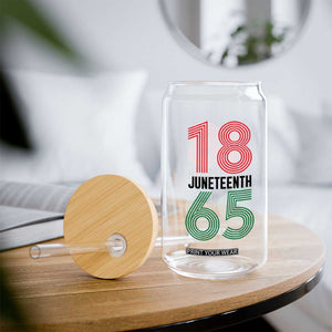 Vintage Juneteenth 1865 Glass Can Retro Striped Number Graphic TS12 Print Your Wear
