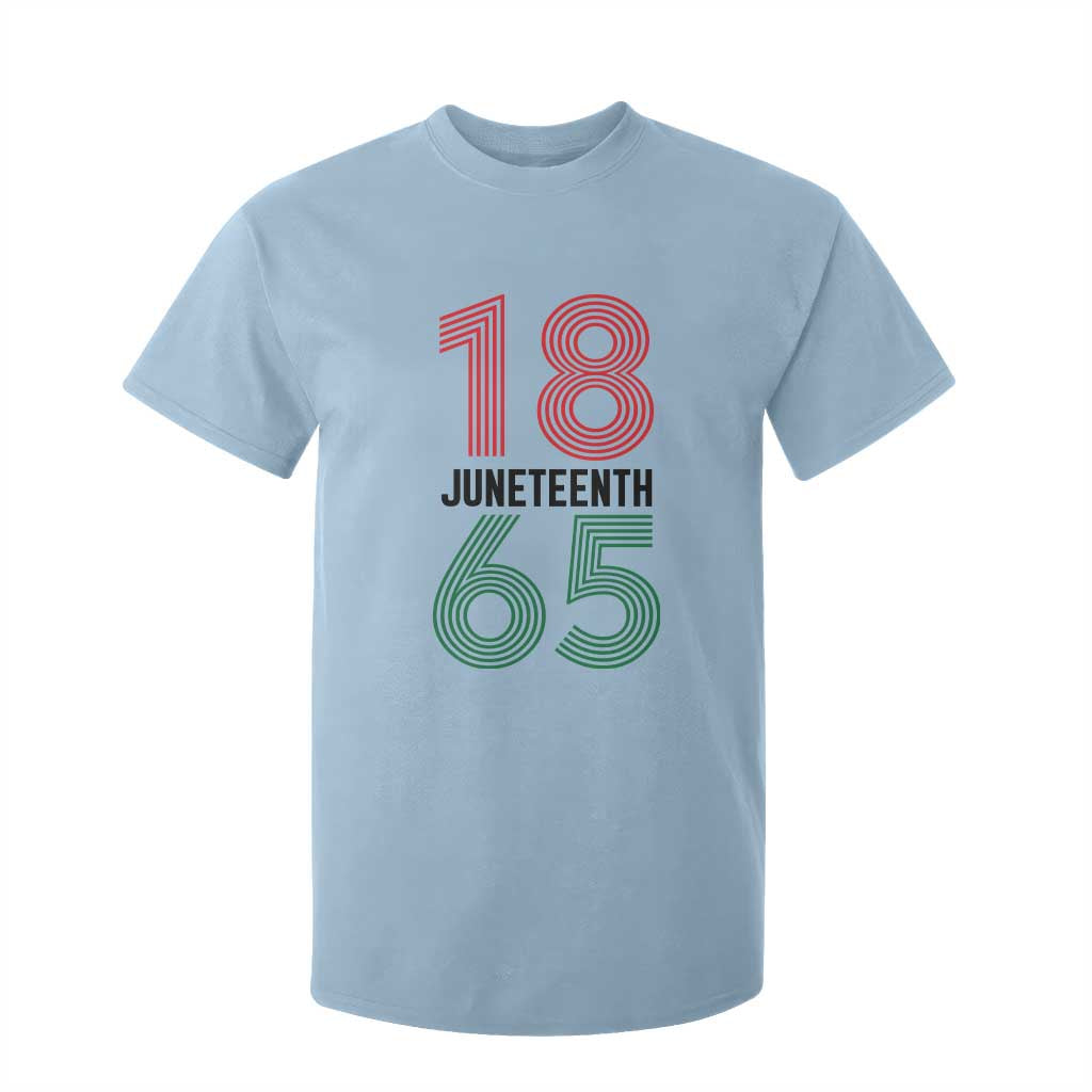 Vintage Juneteenth 1865 T Shirt For Kid Retro Striped Number Graphic TS12 Light Blue Print Your Wear