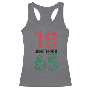 Vintage Juneteenth 1865 Racerback Tank Top Retro Striped Number Graphic TS12 Charcoal Print Your Wear