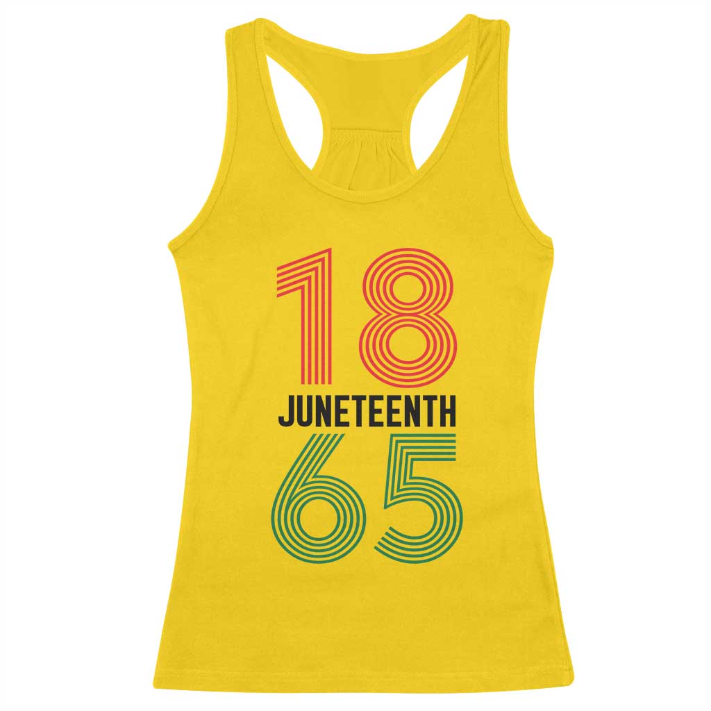 Vintage Juneteenth 1865 Racerback Tank Top Retro Striped Number Graphic TS12 Daisy Print Your Wear
