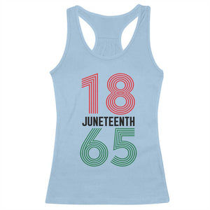Vintage Juneteenth 1865 Racerback Tank Top Retro Striped Number Graphic TS12 Light Blue Print Your Wear