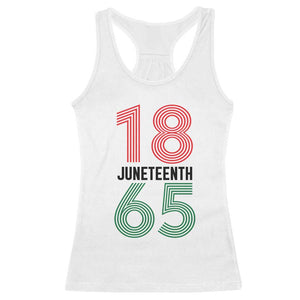 Vintage Juneteenth 1865 Racerback Tank Top Retro Striped Number Graphic TS12 White Print Your Wear