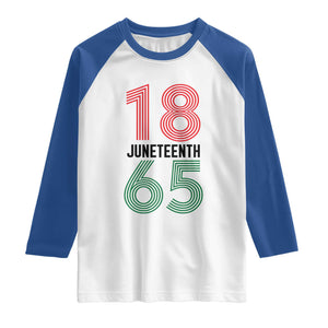 Vintage Juneteenth 1865 Raglan Shirt Retro Striped Number Graphic TS12 White Royal Print Your Wear