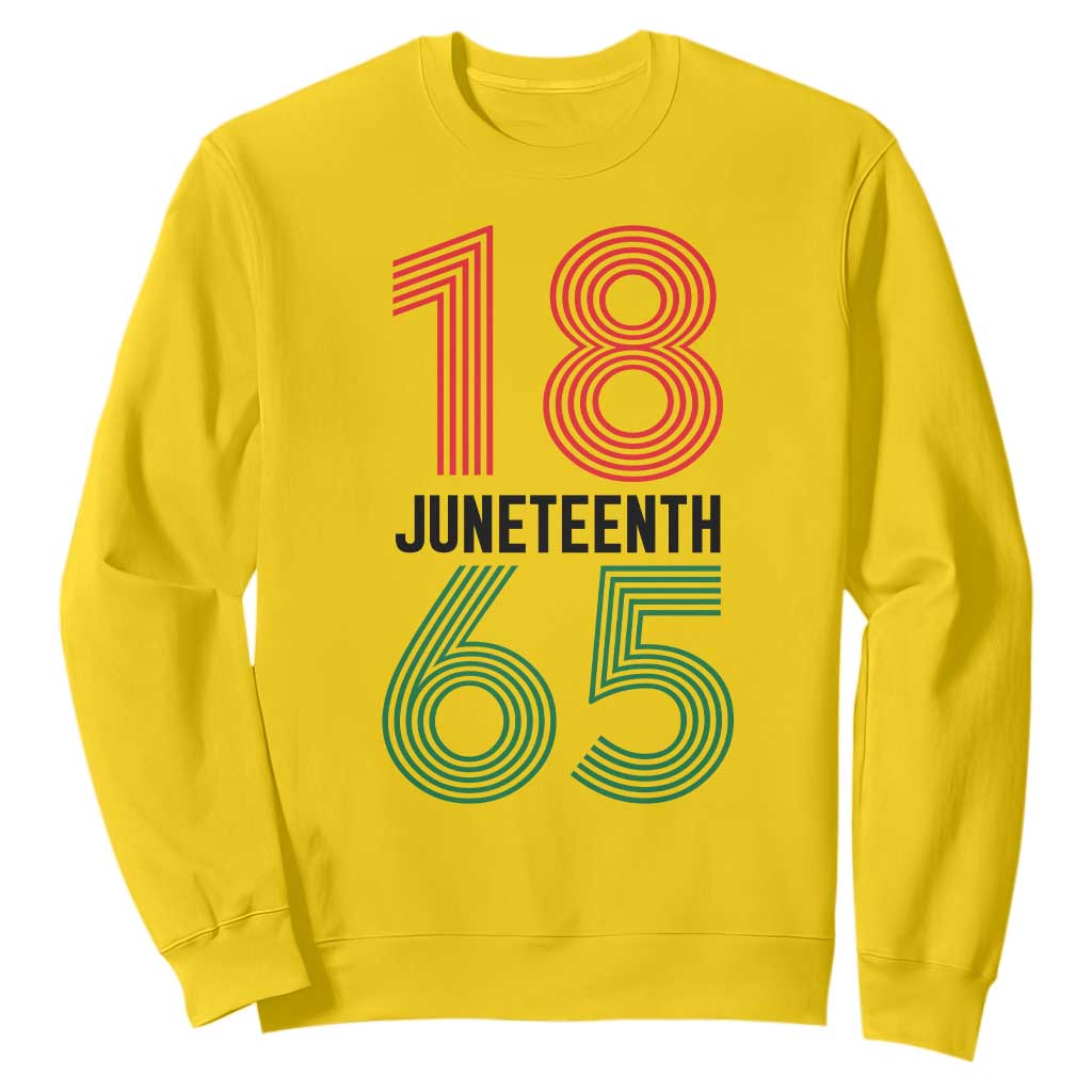 Vintage Juneteenth 1865 Sweatshirt Retro Striped Number Graphic TS12 Daisy Print Your Wear
