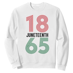 Vintage Juneteenth 1865 Sweatshirt Retro Striped Number Graphic TS12 White Print Your Wear