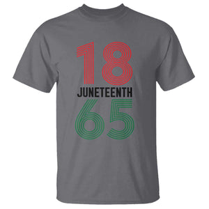 Vintage Juneteenth 1865 T Shirt Retro Striped Number Graphic TS12 Charcoal Print Your Wear