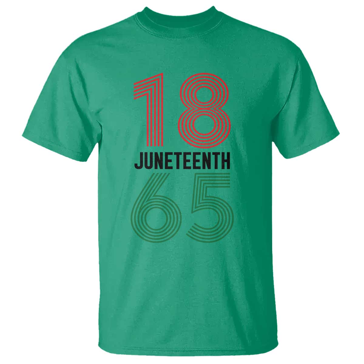 Vintage Juneteenth 1865 T Shirt Retro Striped Number Graphic TS12 Irish Green Print Your Wear