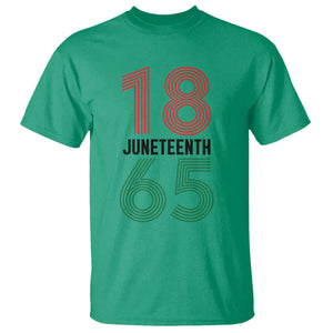 Vintage Juneteenth 1865 T Shirt Retro Striped Number Graphic TS12 Irish Green Print Your Wear