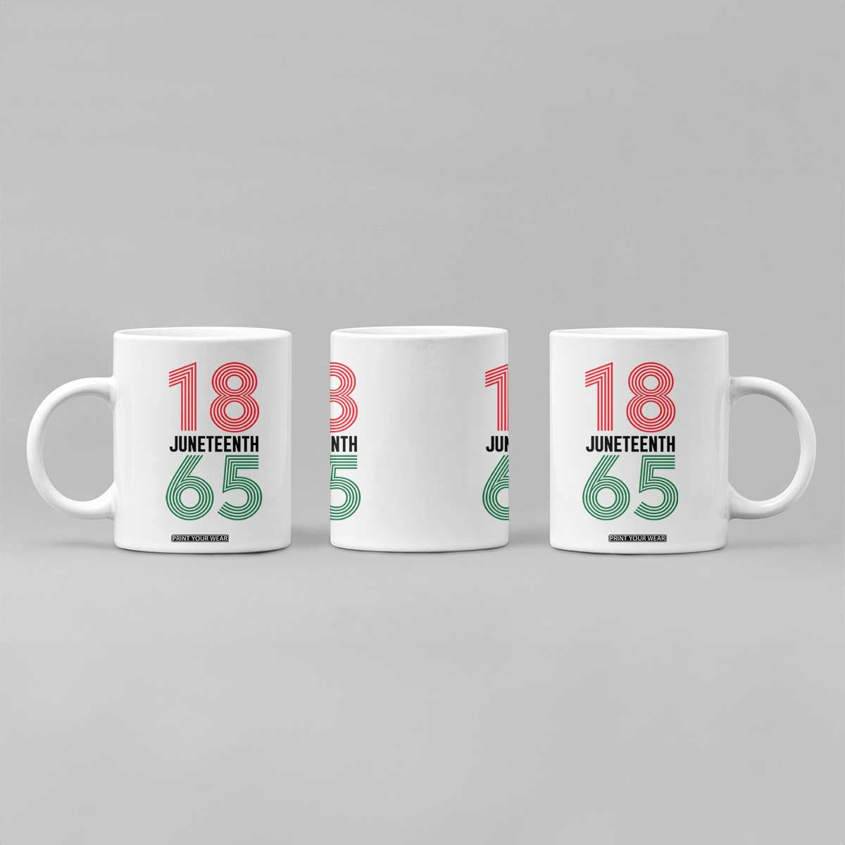 Vintage Juneteenth 1865 Coffee Mug Retro Striped Number Graphic TS12 Print Your Wear