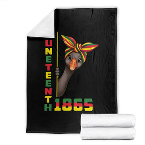 Funny Juneteenth Goose Throw Blanket African American Pride Gift TS12 Black Print Your Wear