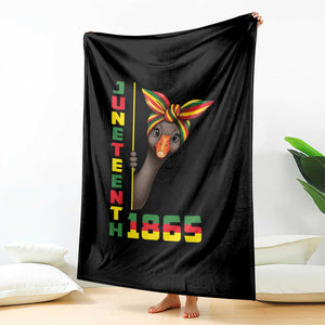 Funny Juneteenth Goose Throw Blanket African American Pride Gift TS12 Print Your Wear