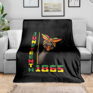 Funny Juneteenth Goose Throw Blanket African American Pride Gift TS12 Print Your Wear